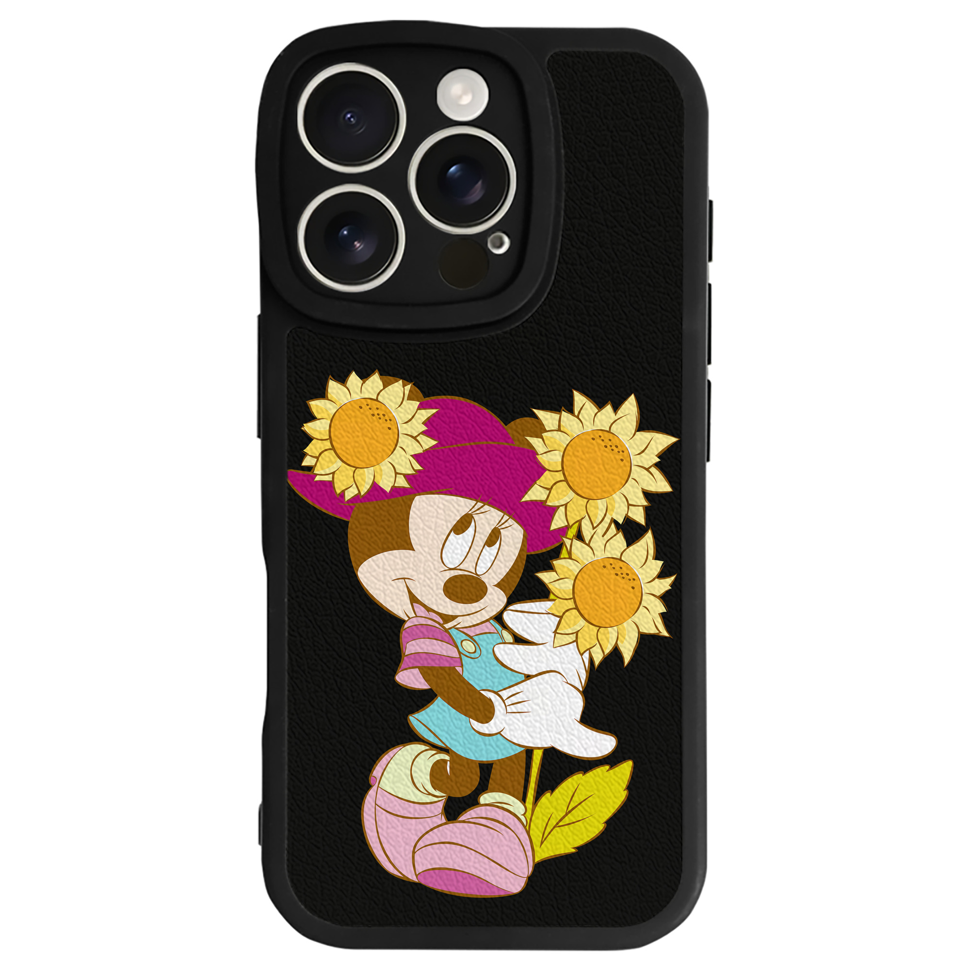 （画像用） ミッキーマウス Mickey Mouse 【iPhone 16シリーズ対応】シリコンスマホケース（レザー調） 材質：シリコン
